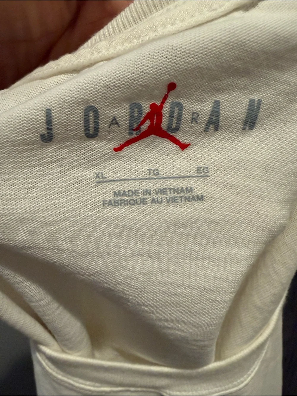 Jordan White Tee with Black Jumpman Graphic